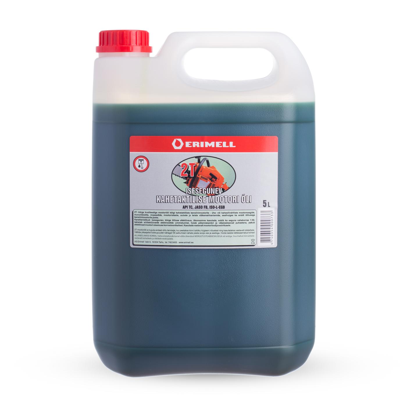 Isesegunev 2-T mootoriõli roheline 5L