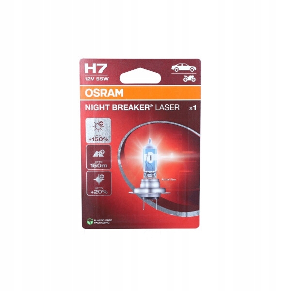 Pirn H7 12V 55W NightBreaker +150% OSRAM