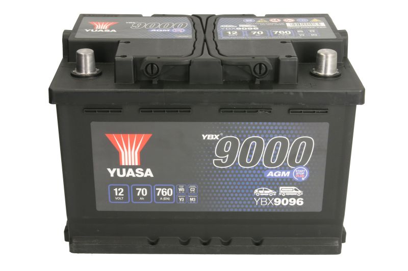 Aku AGM 70Ah 760A 278x175x190mm YUASA