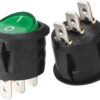 Klahvlüliti 12V 20A ümar ON-OFF LED