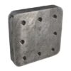 Plaat 110x100mm 8xM16