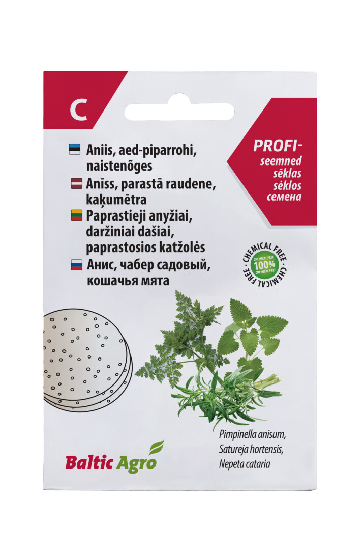 Aniisi, aed-piparrohu, naistenõgese kettad